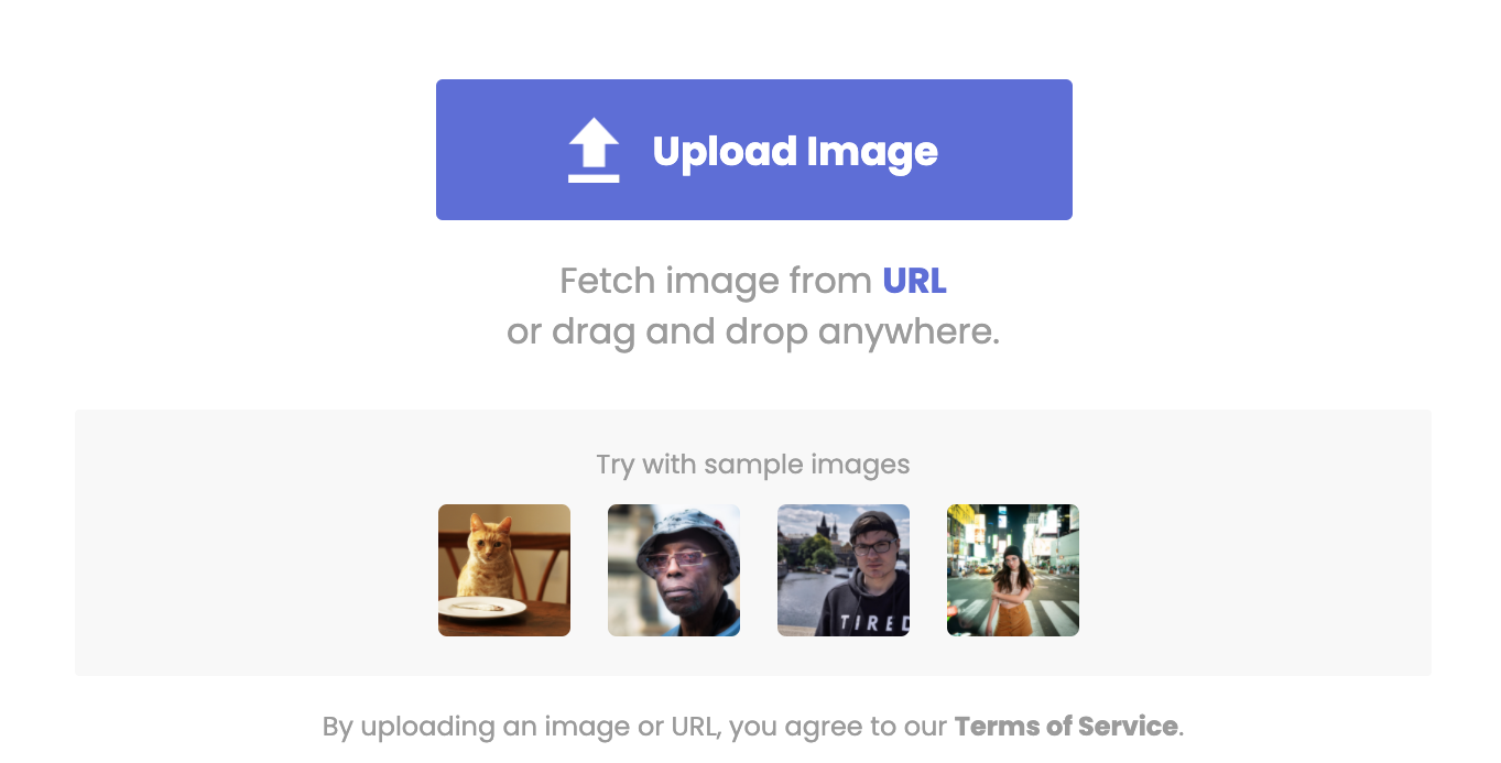 button to upload image