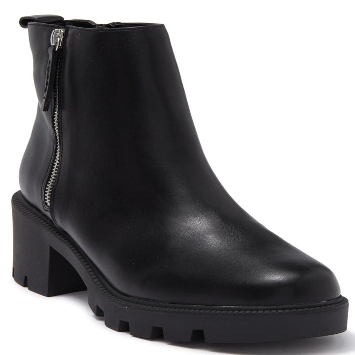 Black ankle boot with chunky heel