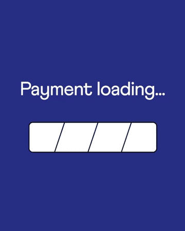 a gif that reads &quot;payment loading&quot;