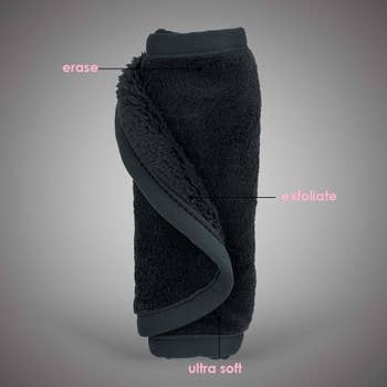 a black washcloth 