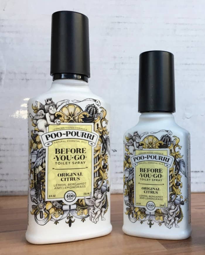 reviewer image of two bottles of citrus poo-pourri
