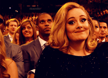 Adele sitting front-row at an awards show