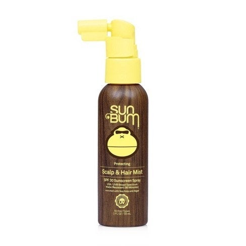 The spray bottle of sunscreen