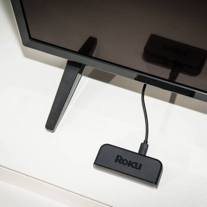 The Roku plugged into a TV