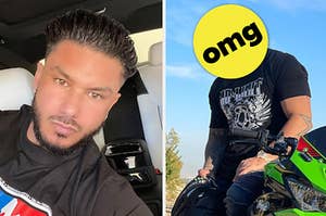 DJ Pauly D before and after dyeing his hair blonde