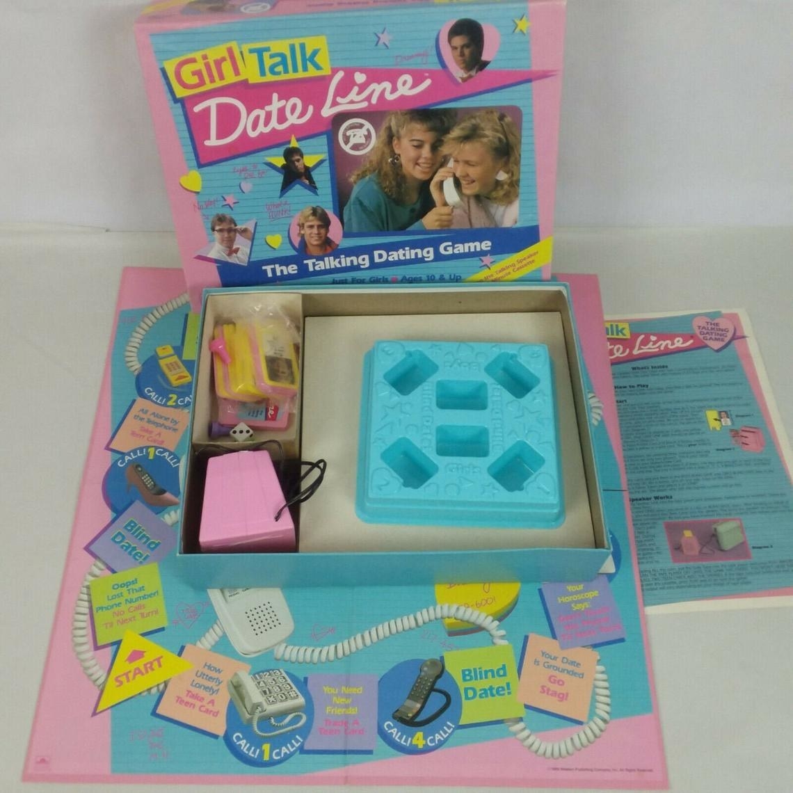A Girl Talk Date Line game board set up