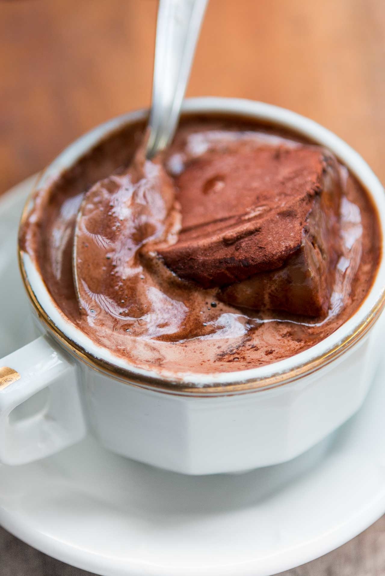 Chocolate marshmallows in hot chocolate 