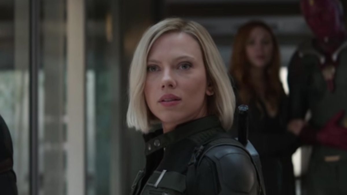 Scarlett Johansson as Natasha Romanoff in the movie "Avengers: Infinity War."