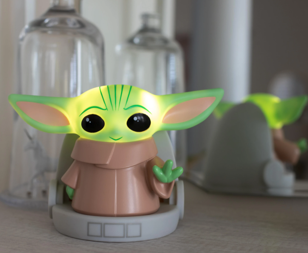 a 6-inch LED lamp shaped like The Child from Star Wars: The Mandalorian