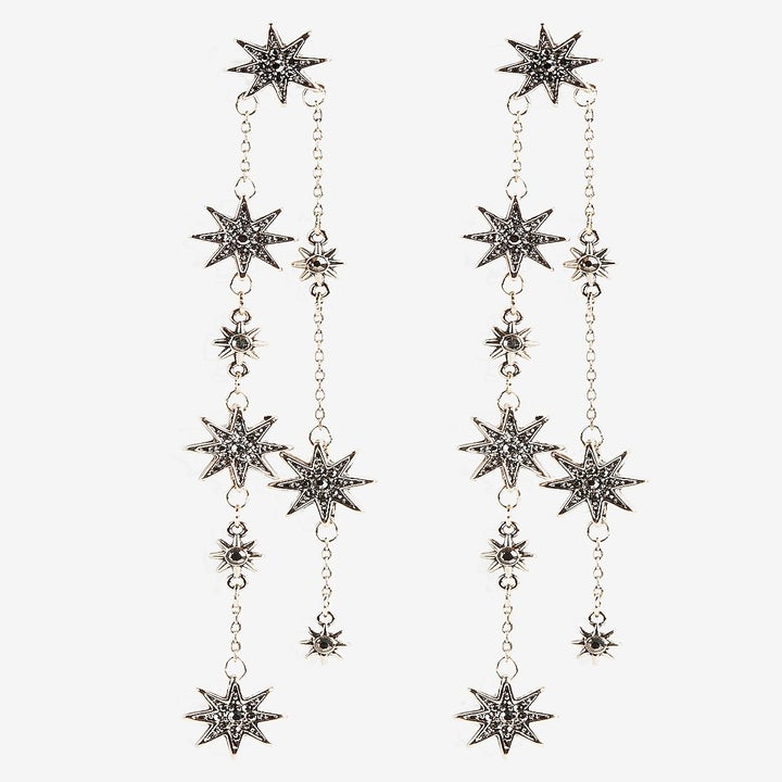 rhinestone constellation drop earrings