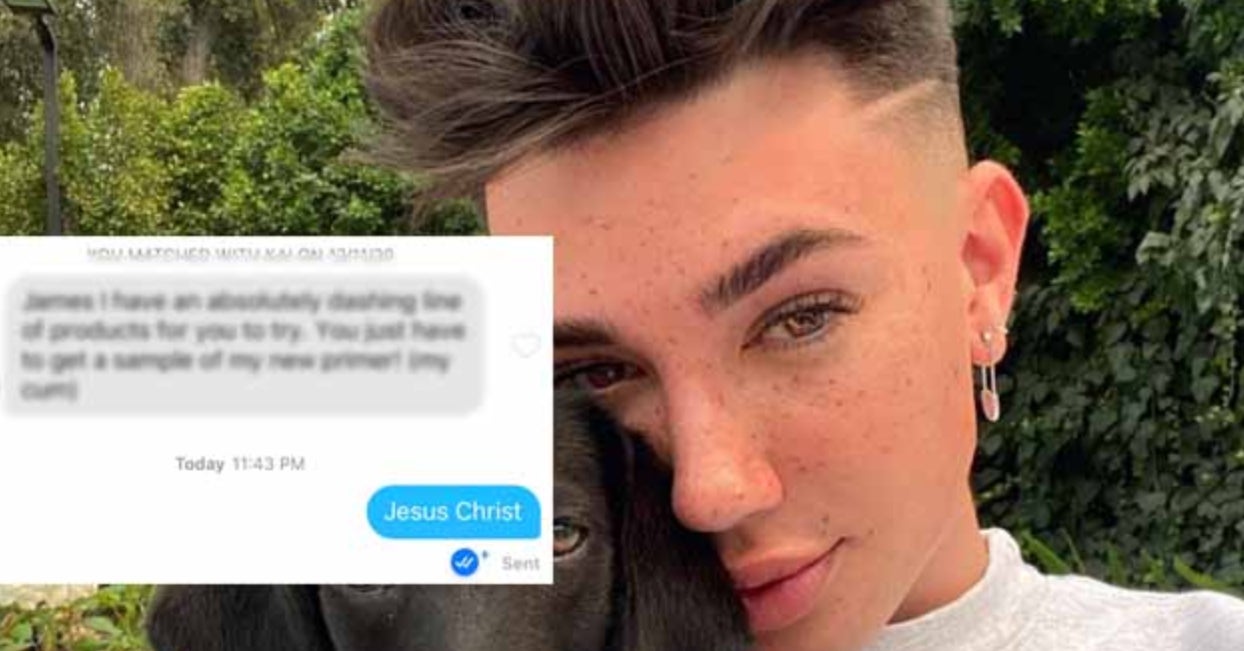James Charles Shares NSFW Tinder Message