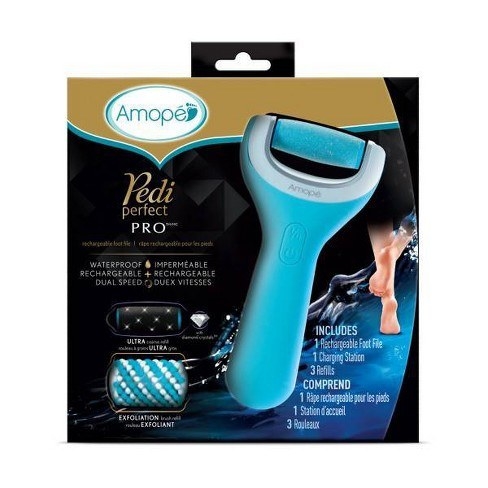 The blue Pedi Perfect Pro, in packaging