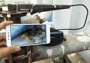 the view from the small camera on a phone