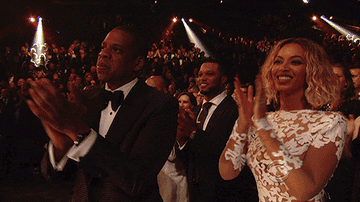 Bey and Jay-Z clapping