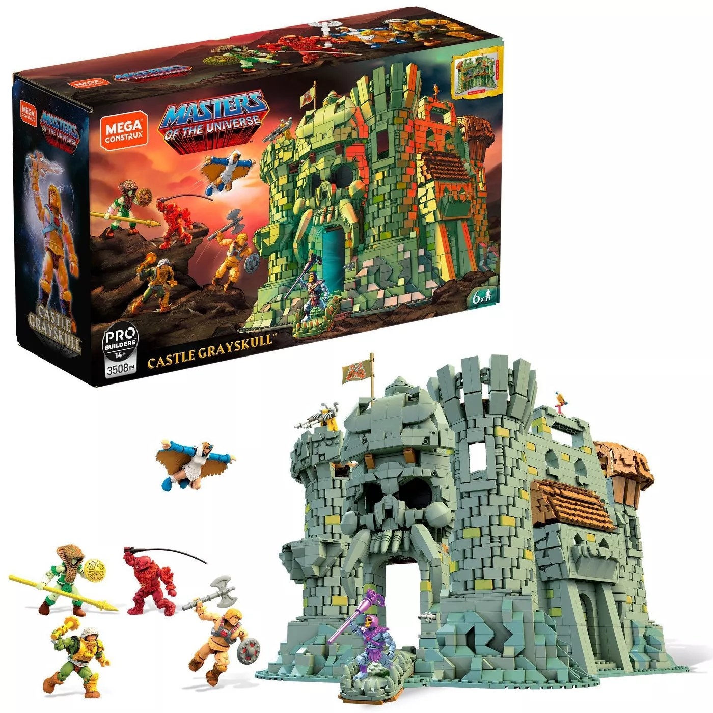 Mega Construx Masters of the Universe Castle Grayskull set for pro-builders who are 14+