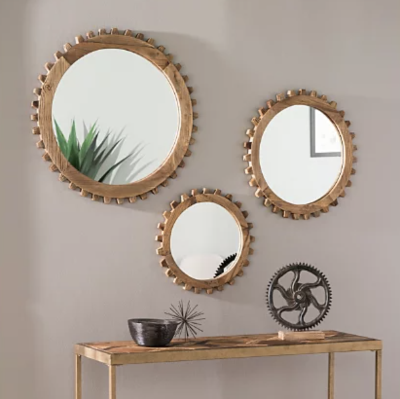 Round farmhouse mirror set