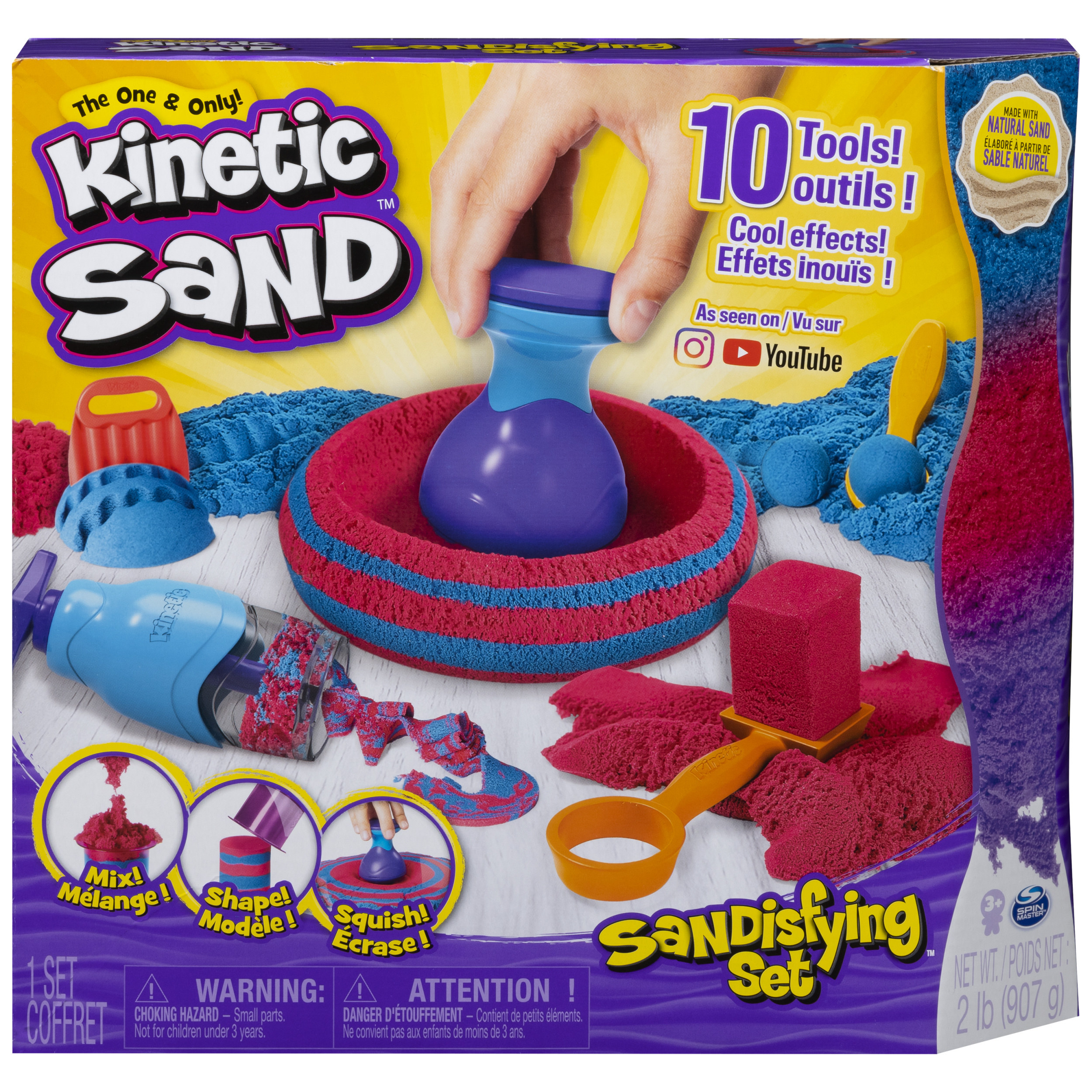 The brightly colored playset packaging