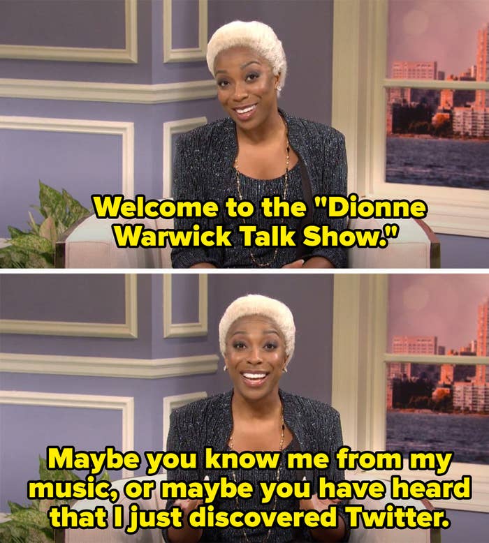 Ego as Dionne saying you may know her from her music of because she just discovered Twitter