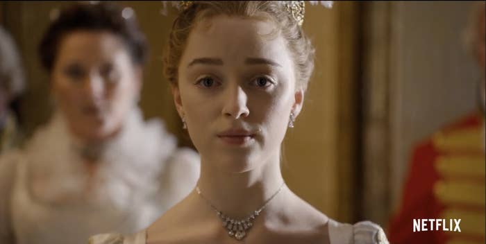 Daphne Bridgerton entering the queen's room