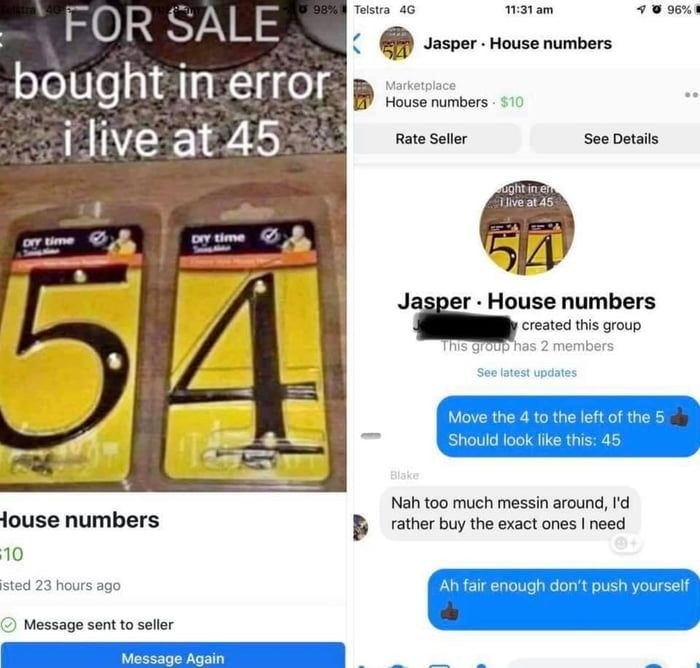 person not understanding how house numbers work: