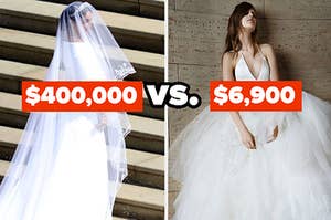 a $400,000 dress vs a $6,900 dress