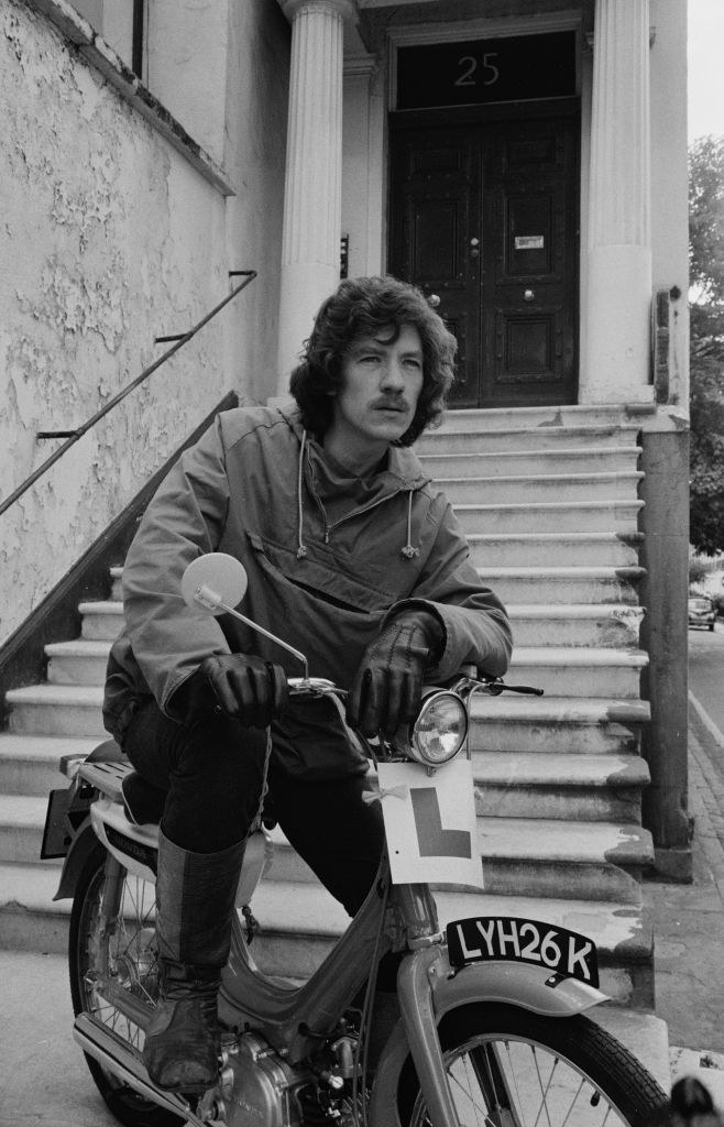 McKellen on a motorcycle, October 14th 1965.