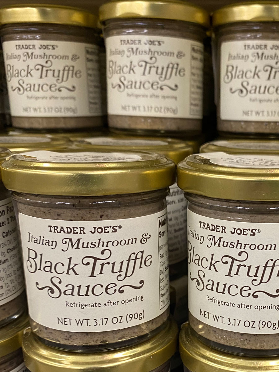 Bottles of Italian Mushroom & Black Truffle Sauce.
