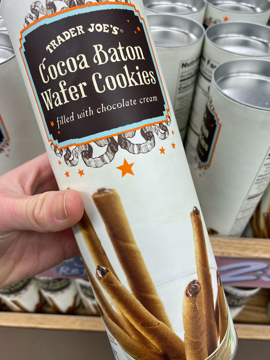 A package of Cocoa Baton Water Cookies.