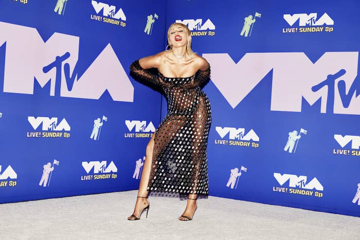 Miley Cyrus attends the 2020 MTV Video Music Awards, broadcast on Sunday, August 30, 2020 in New York City