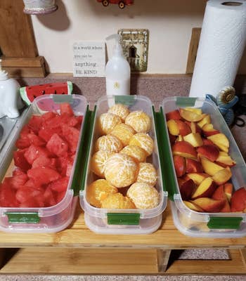 reviewer image of the containers filled with different cut fruits