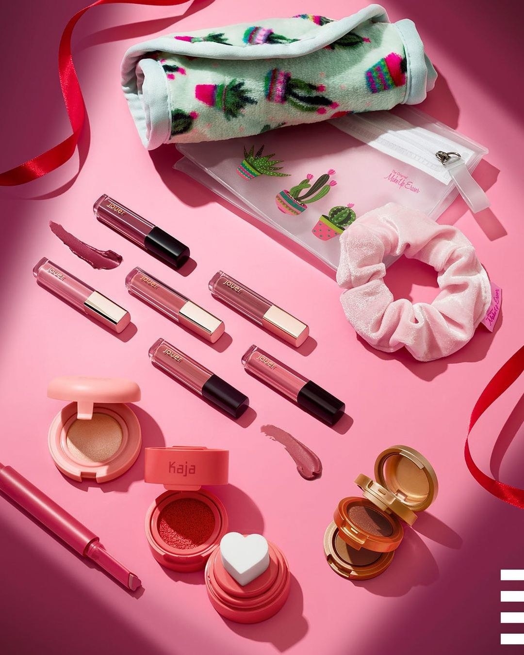 makeup gift sets from kaja, jouer, and makeup eraser