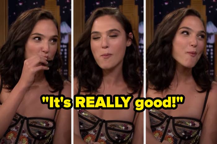 In a 2017 interview on &quot;The Tonight Show,&quot; Gal bites a Reese&#x27;s Peanut Butter Cup, savors every bite, then exclaims, &quot;It&#x27;s really good&quot;