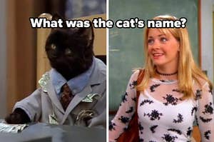 what was the cat's name label over salem and sabrina