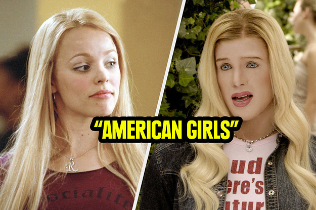 Regina George from Mean Girls next to one of the disguised detectives from White Chicks