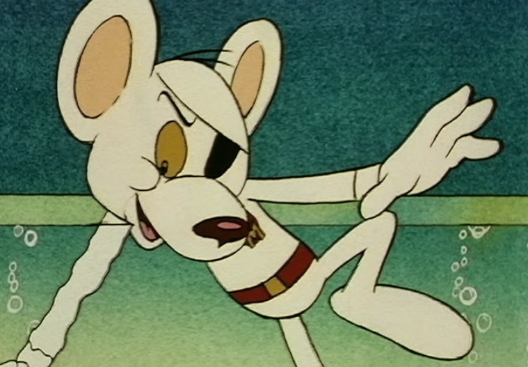 Danger Mouse leaps with a smile