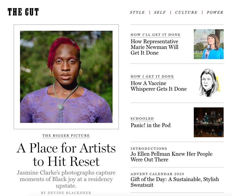 Screenshot of New York Magazine website