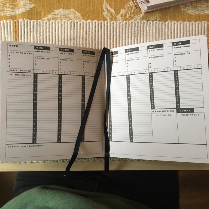 reviewer image of the inside of the smart planner