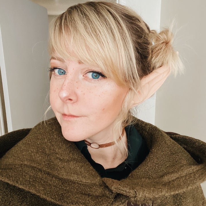 A selfie of Kelly in her fairy costume