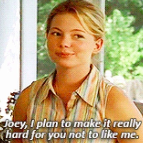 Jen saying &quot;Joey I plan to make it really hard for you not to like me&quot;