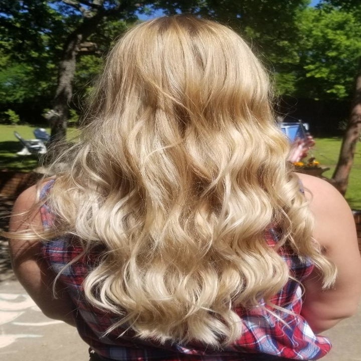 Another review with long curly hair