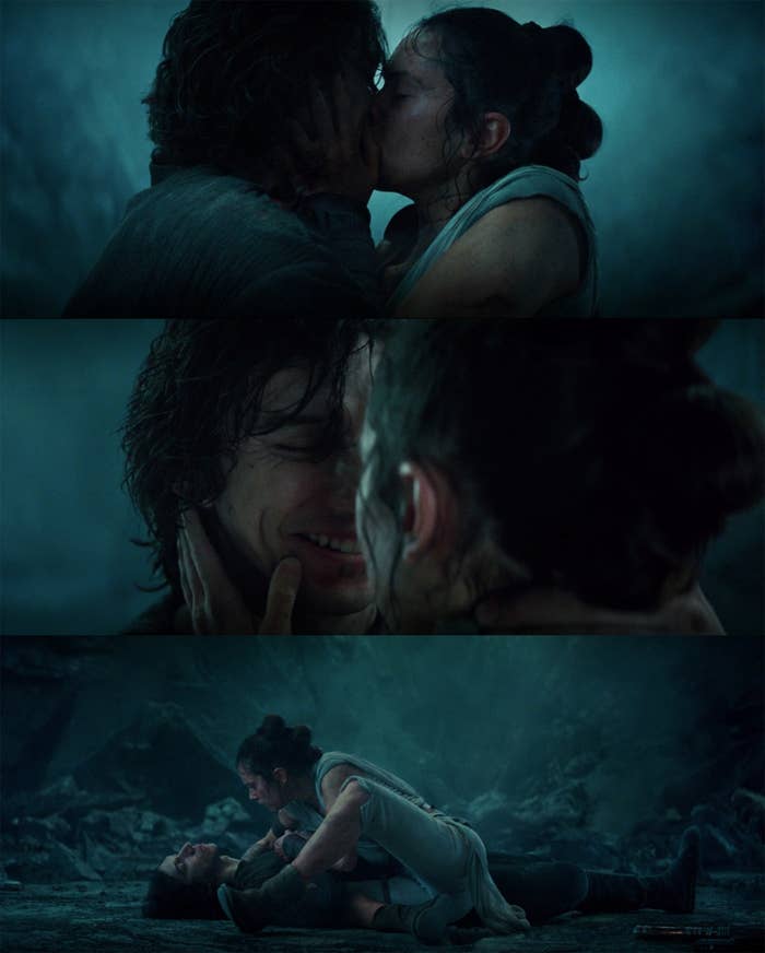 Ben kisses Rey then dies in her arms