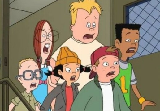 The Recess characters stand together looking shocked