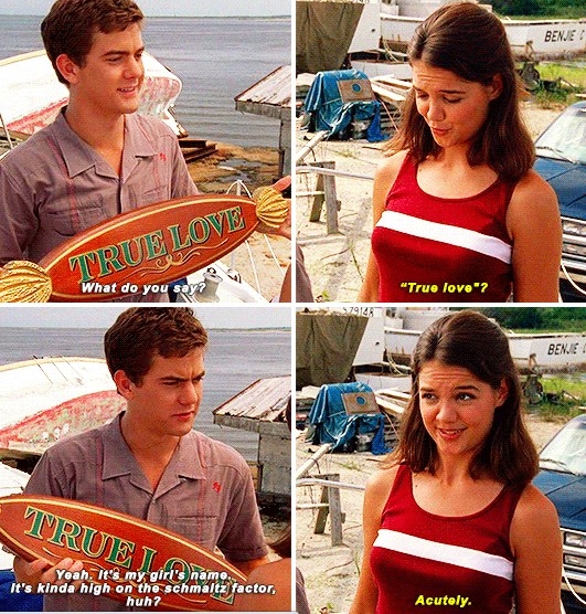 Pacey shows Joey his &quot;True Love&quot; sign for his boat