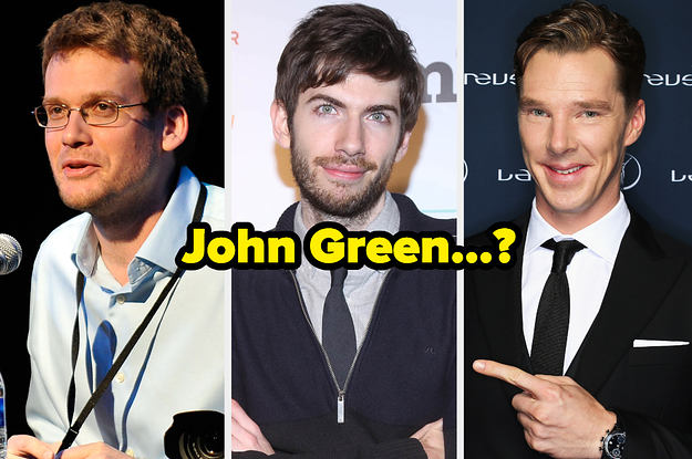Three men with text, "John Green?"