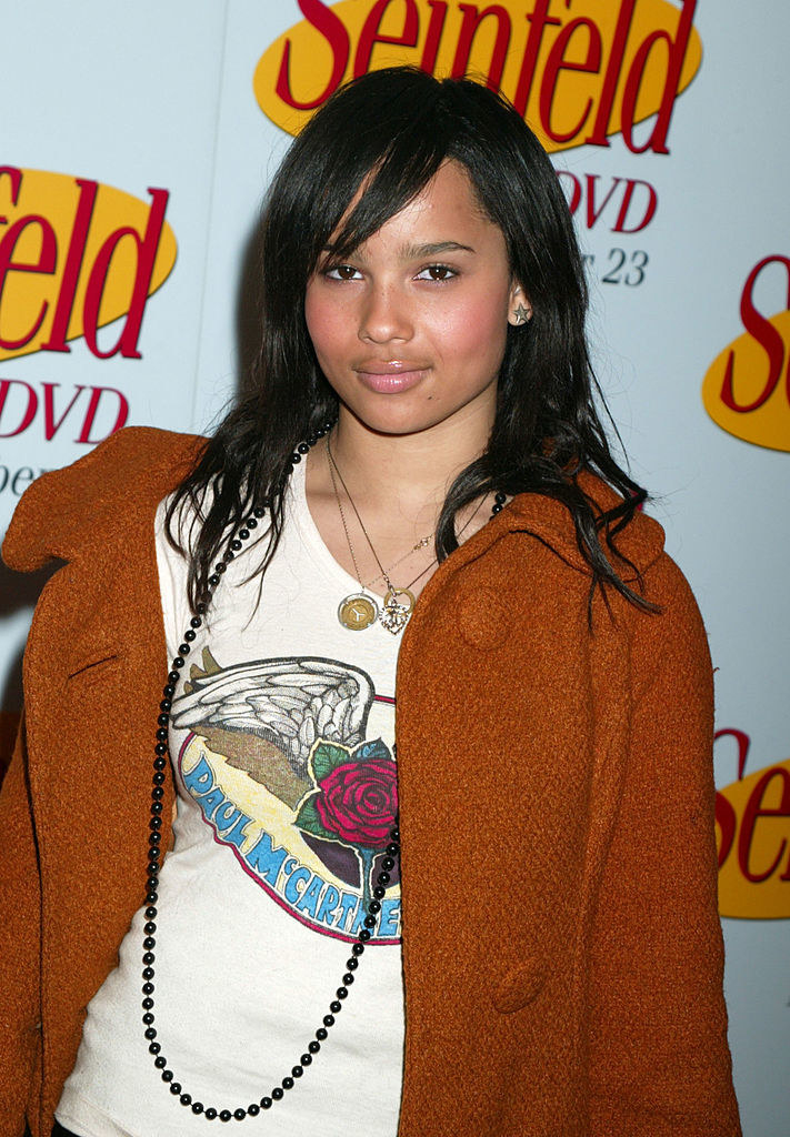 Zoë Kravitz at 15 years old on the red carpet of the &quot;Seinfeld&quot; DVD release party