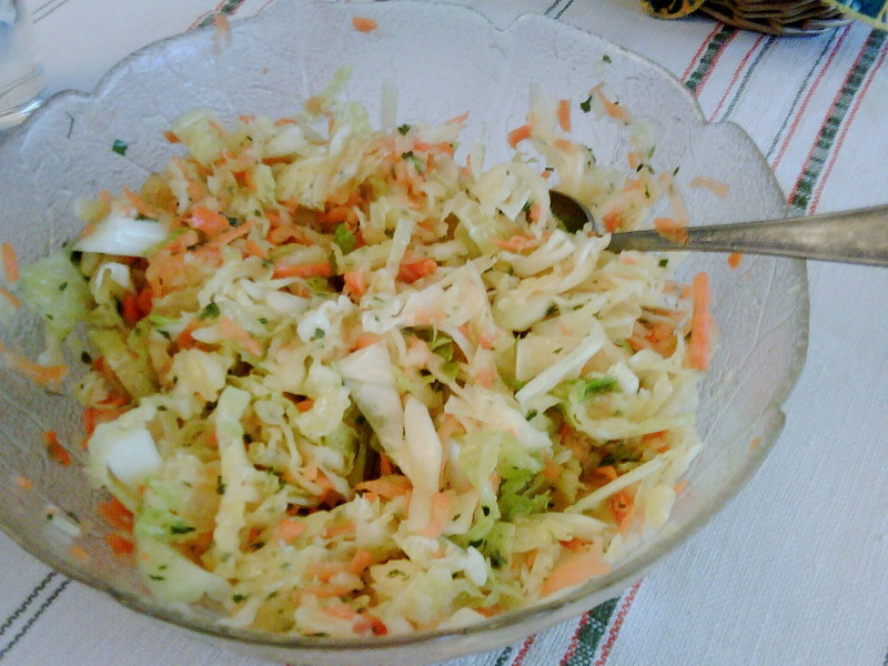 A Nicaraguan cabbage salad.