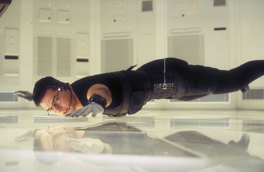 Ethan Hunt inches off crashing into the floor in Mission: Impossible 