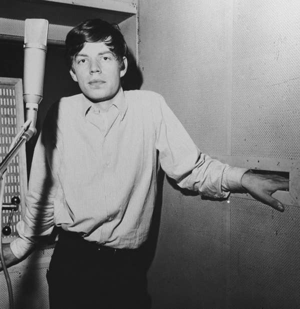 Mick in a recording booth