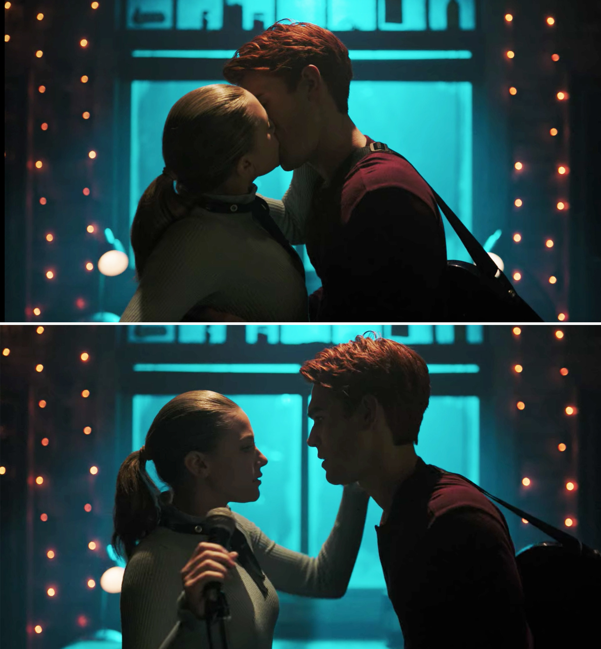 Archie and Betty kissing