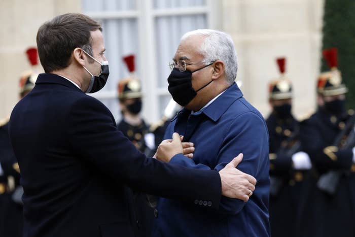 President Emmanuel Macron and Prime Minister of Portugal Antonio Costa
